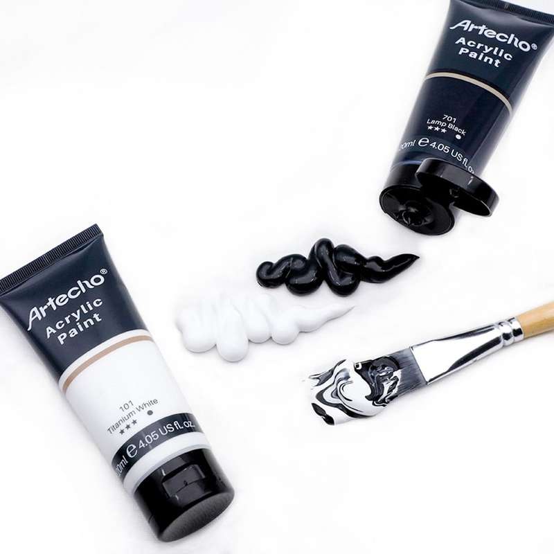 Artecho Titanium White 4.05 - 120ml Acrylic Paint Tube - 2 pack