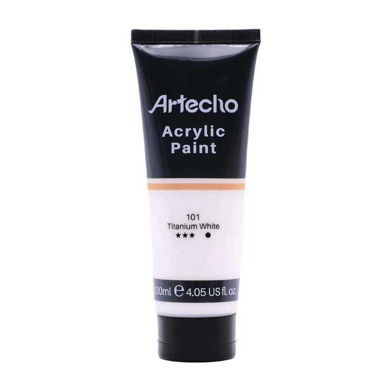 Artecho Titanium White 4.05 - 120ml Acrylic Paint Tube - 2 pack