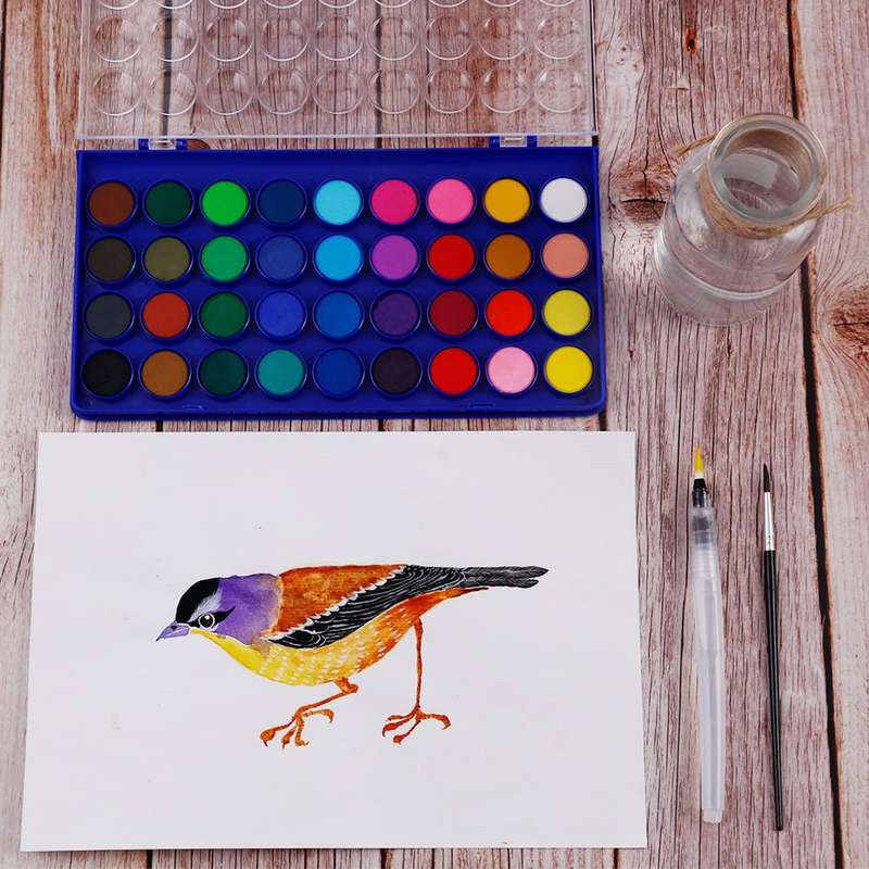 Artecho Watercolour Paint Set in a Plastic Case - Student 36 colour