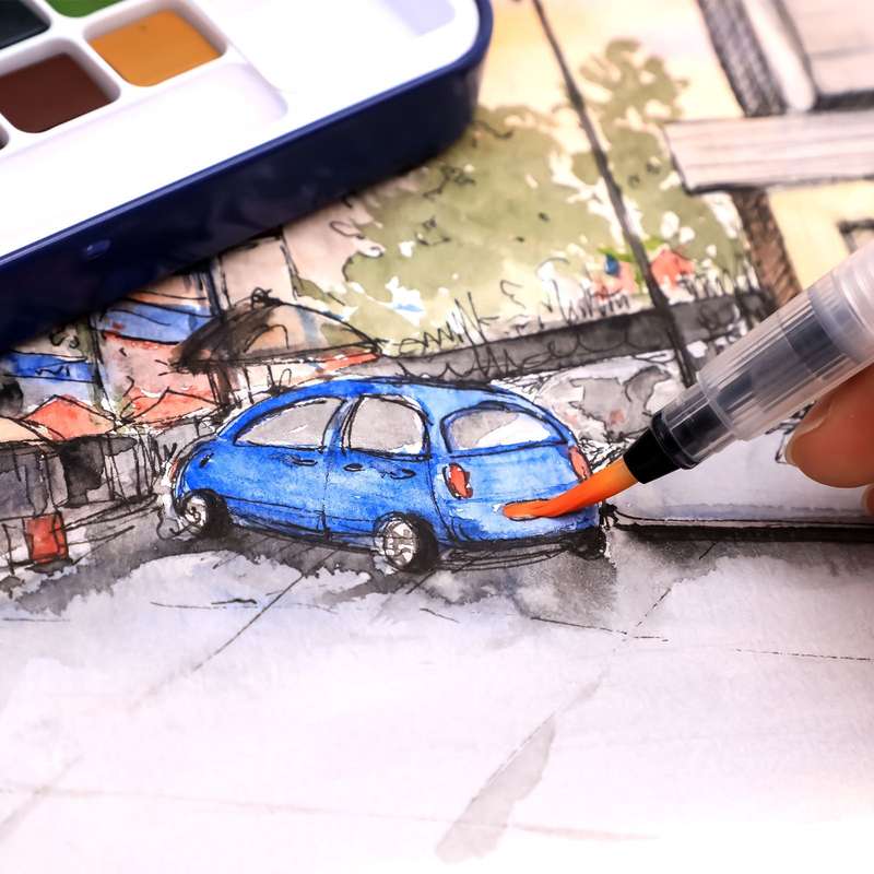 Artecho Watercolour Paint Set in Tin Case - Professional 24 colour