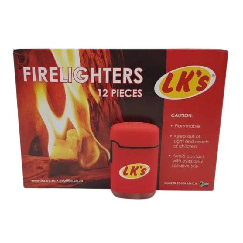 Combo Gift pack - Lks Jet Flame Lighter with 3 x 12 Block Firelighters