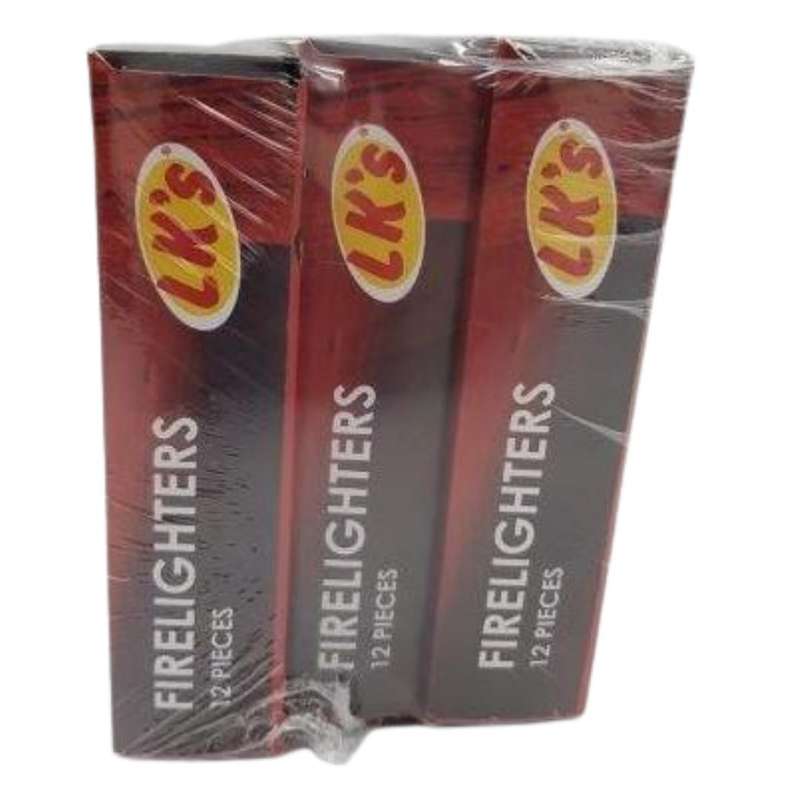 Combo Gift pack - Lks Jet Flame Lighter with 3 x 12 Block Firelighters