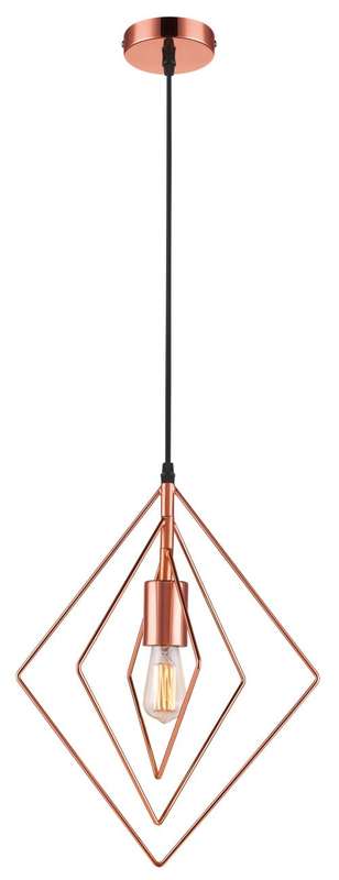 Copper Metal Pendant -1 x 60W/11W ES (Not Included)