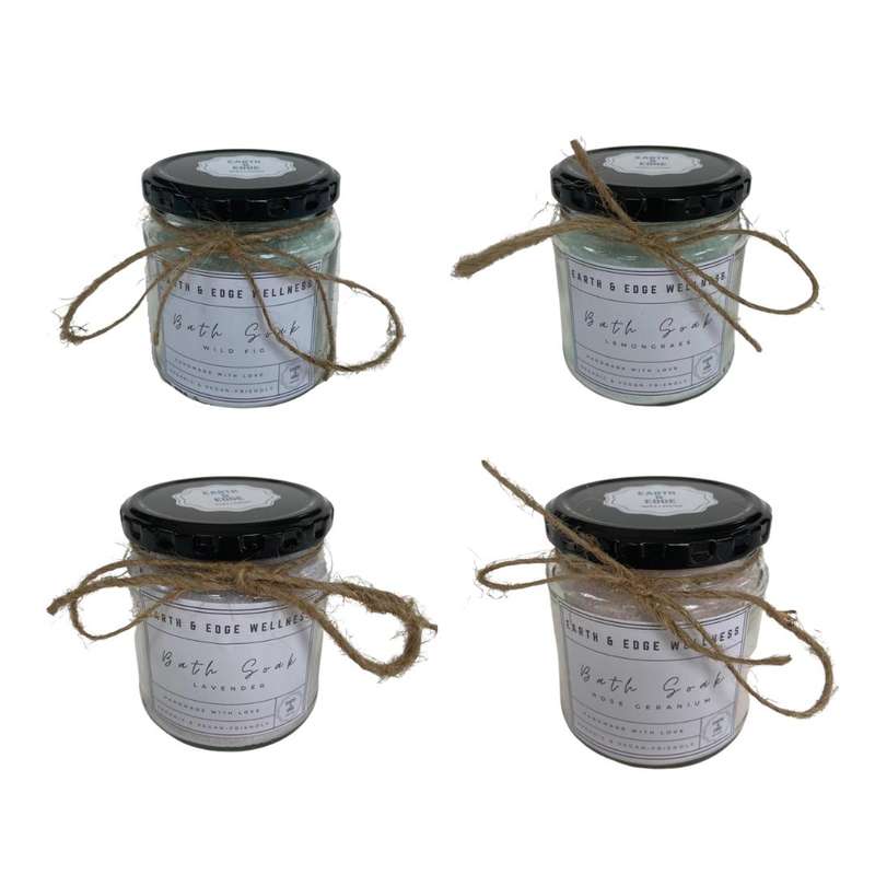 Earth & Edge Essential Oil Bath Soak Gift Pack - 4 Pack