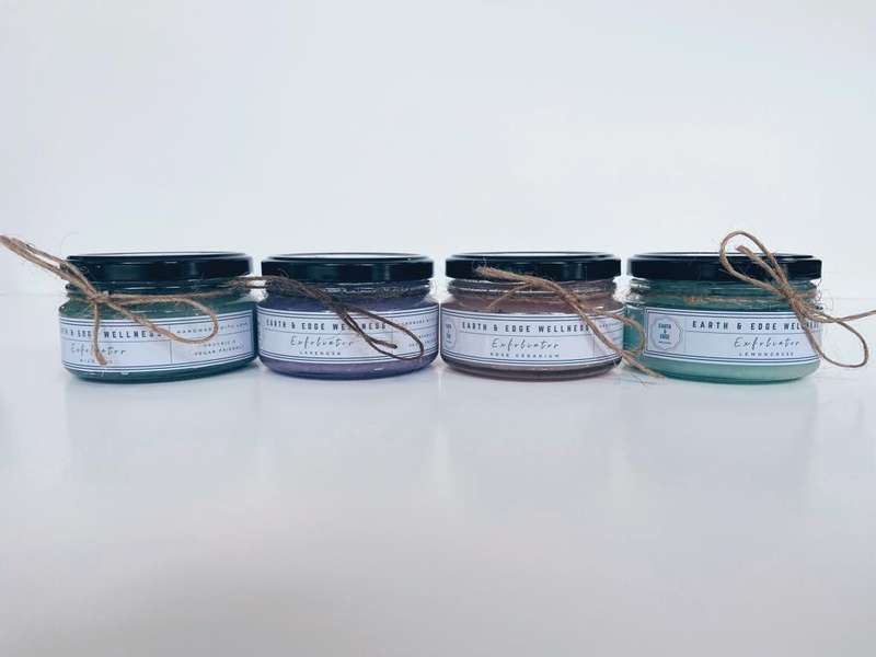 Earth & Edge Essential Oil Exfoliating Body Scrub Gift Pack - 4 Pack