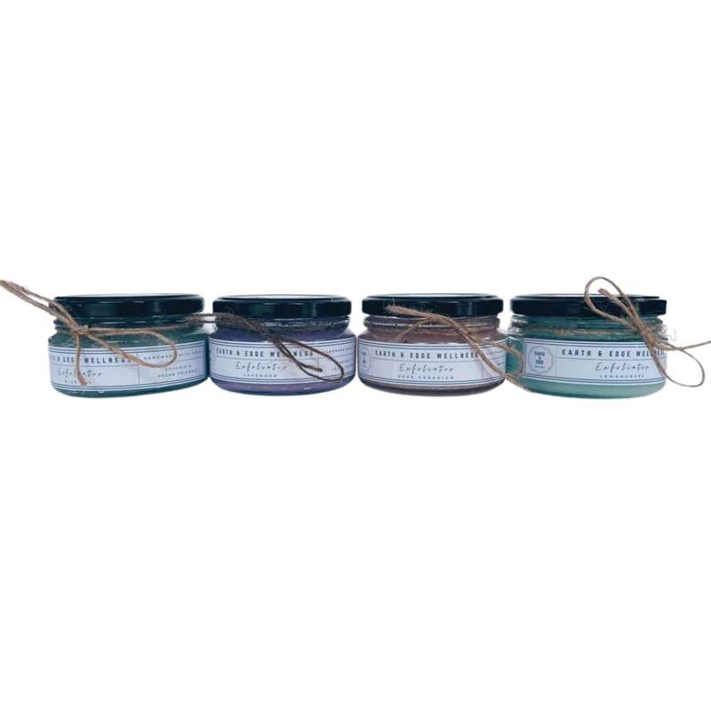 Earth & Edge Essential Oil Exfoliating Body Scrub Gift Pack - 4 Pack