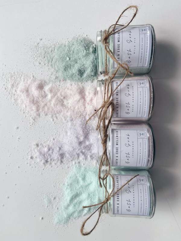Earth & Edge Rose Geranium Essential Oil Bath Soak