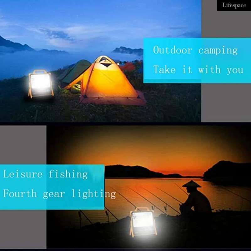 Lifespace Quality 100w Portable Solar Light with USB Port