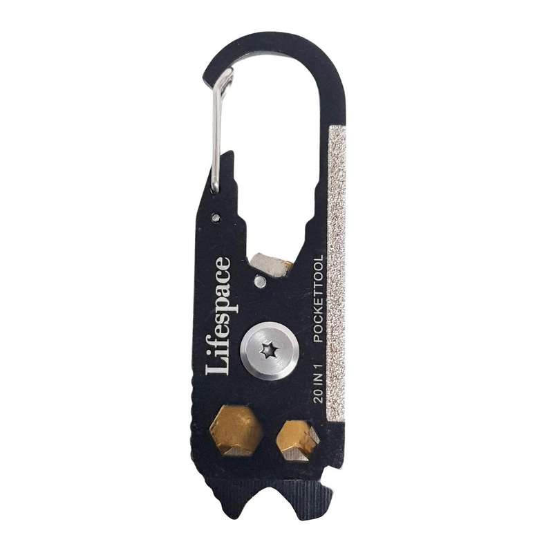 Lifespace 20-in-1 Multitool with Carabiner Clip & Keychain