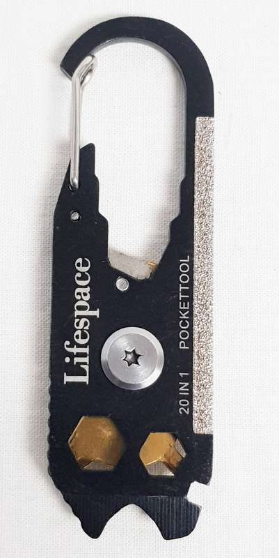 Lifespace 20-in-1 Multitool with Carabiner Clip & Keychain