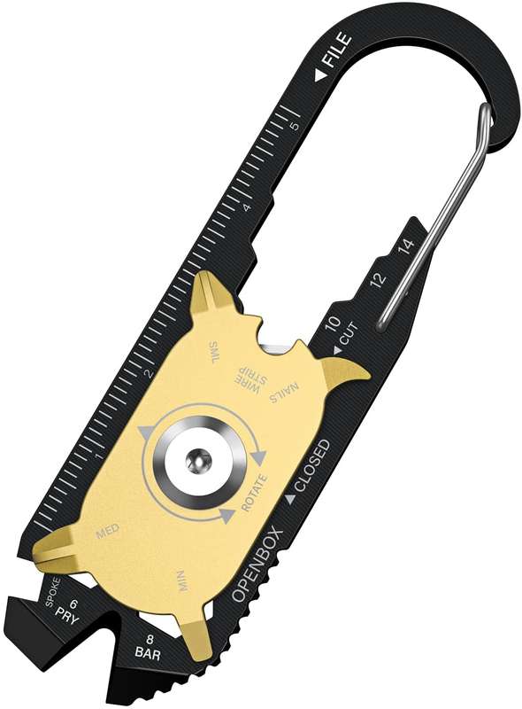 Lifespace 20-in-1 Multitool with Carabiner Clip & Keychain