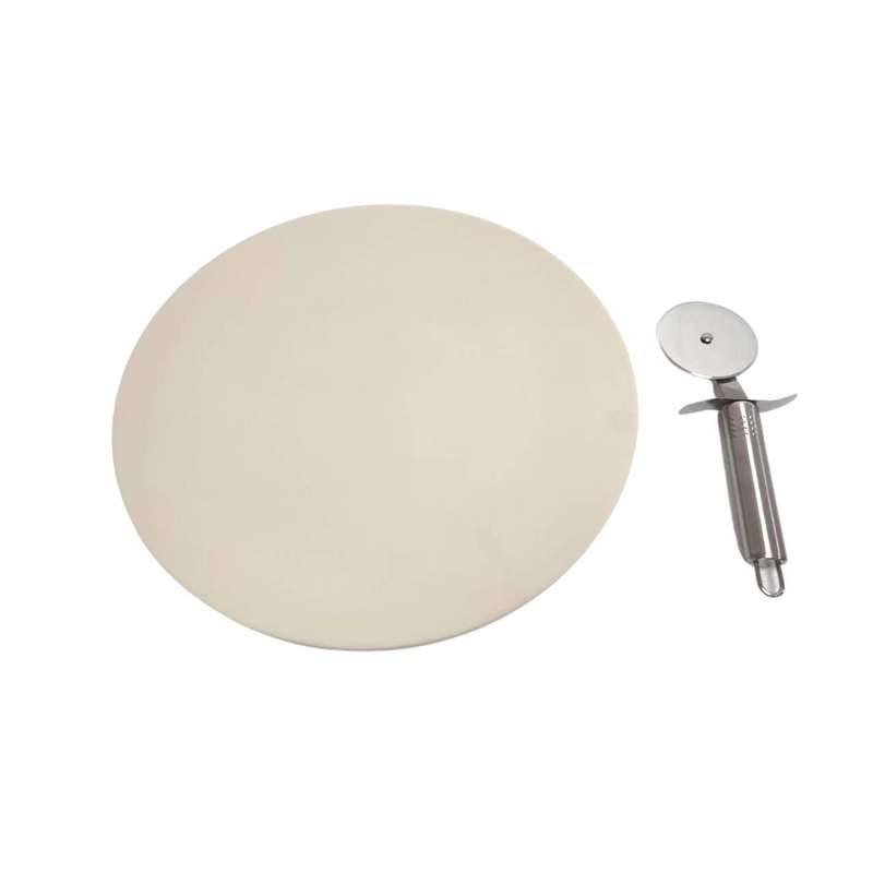 Lifespace 33cm Pizza Grilling Stone with Stainless Steel Cutter