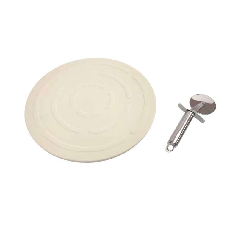 Lifespace 33cm Pizza Grilling Stone with Stainless Steel Cutter