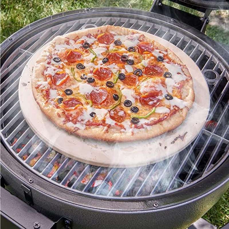 Lifespace 33cm Pizza Grilling Stone with Stainless Steel Cutter