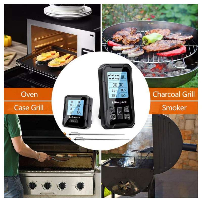Lifespace 4 Probe 100m Wireless Cooking Meat Thermometer