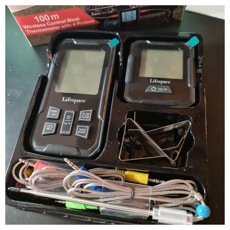 Lifespace 4 Probe 100m Wireless Cooking Meat Thermometer