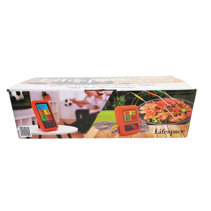 Lifespace 4 Probe Wireless Thermometer - Orange