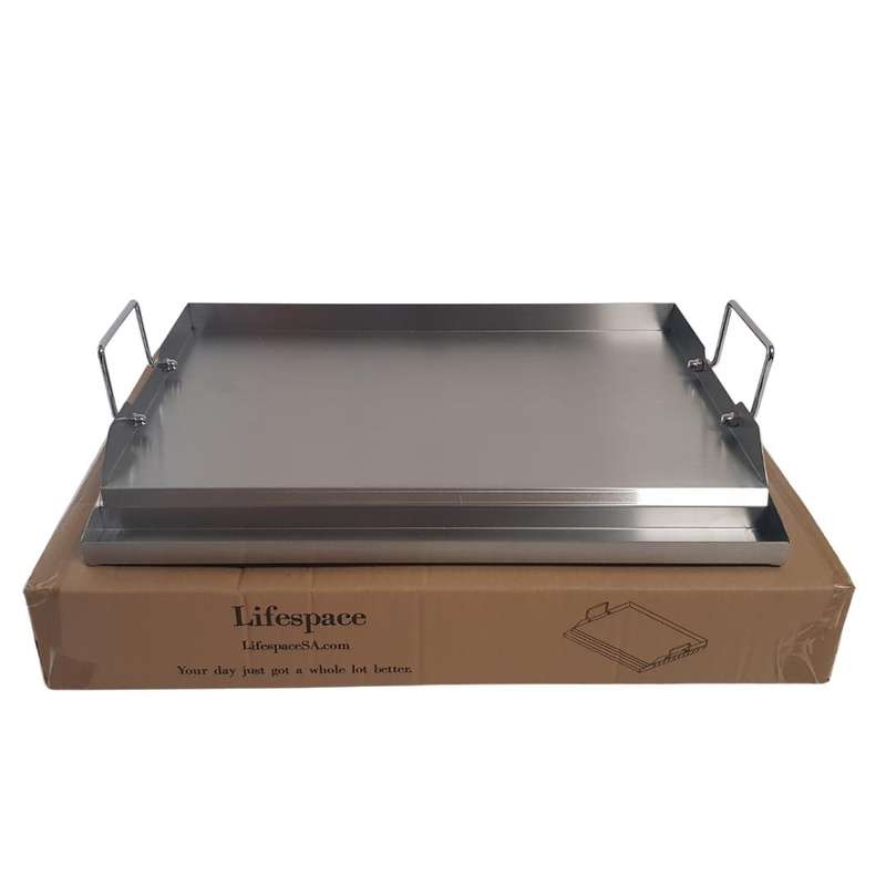 Lifespace 56cm Stainless Steel BBQ Flat Top Griddle