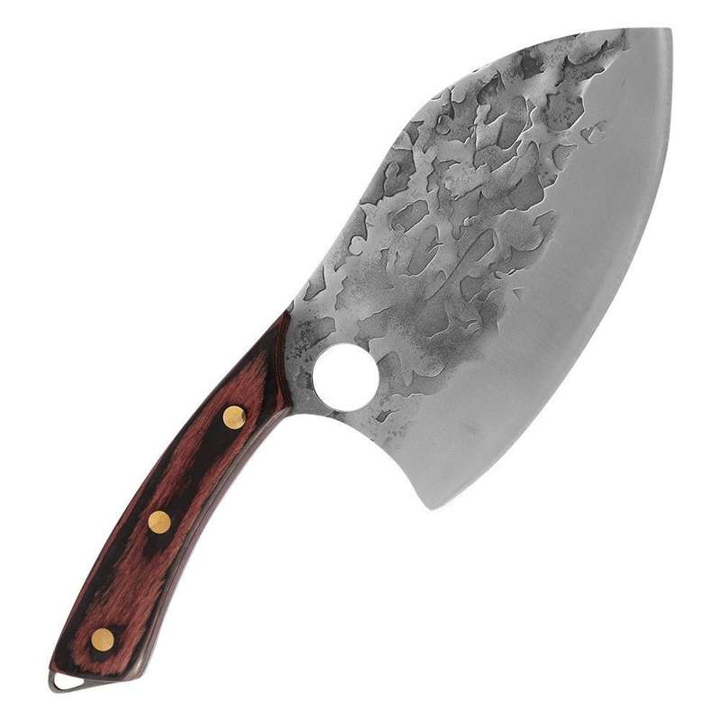 Lifespace 7" Peach Hammered Braai Cleaver with Hole