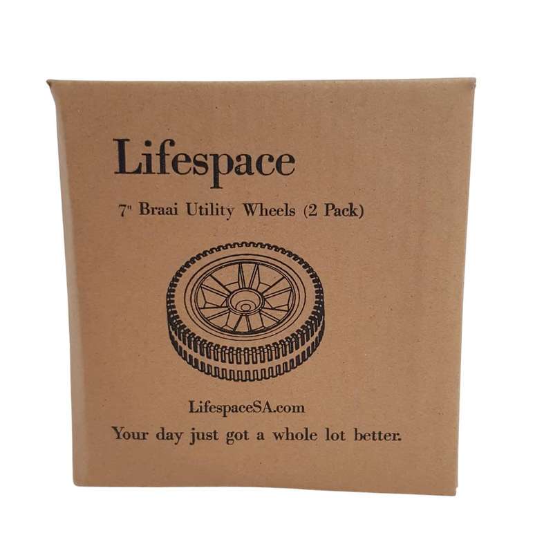 Lifespace 7" Universal Braai Replacement Wheels with 10mm Hole - Sold / Pair