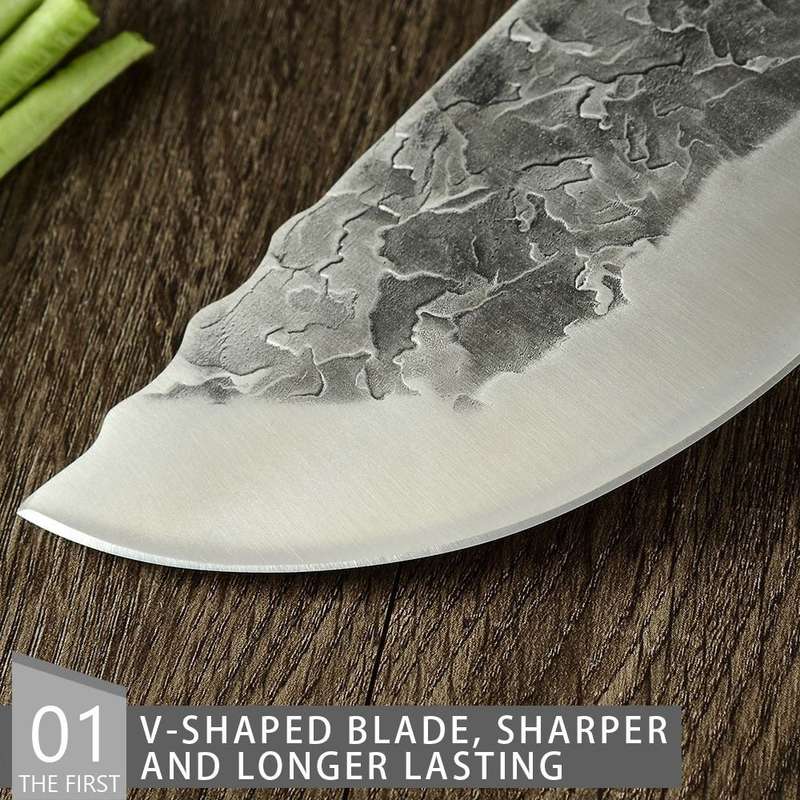 Lifespace 7,5" Hammer Forged Chef Cleaver