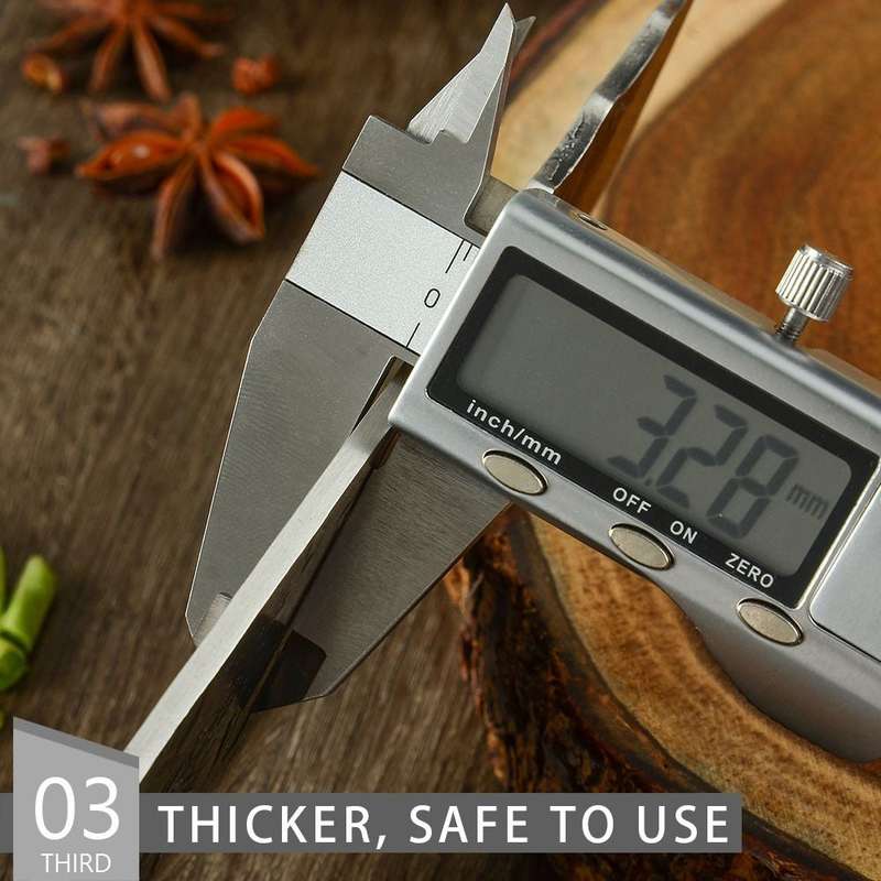 Lifespace 7,5" Hammer Forged Chef Cleaver
