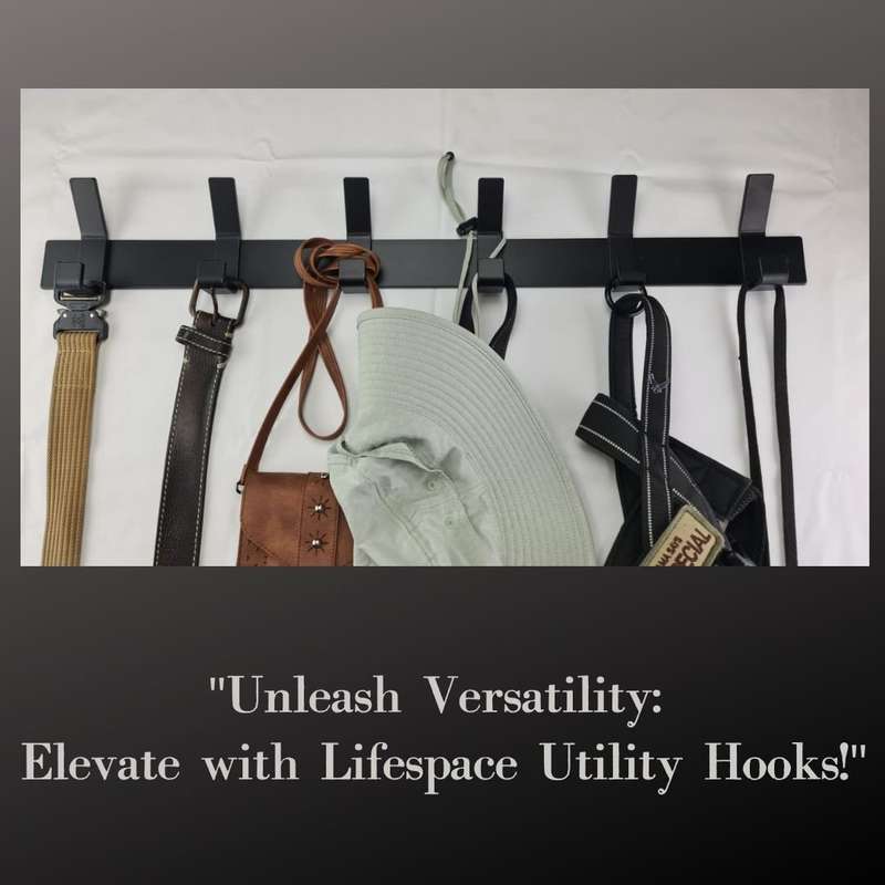 Lifespace 750mm Rustic Industrial Bespoke Utility Hook - 6 hooks