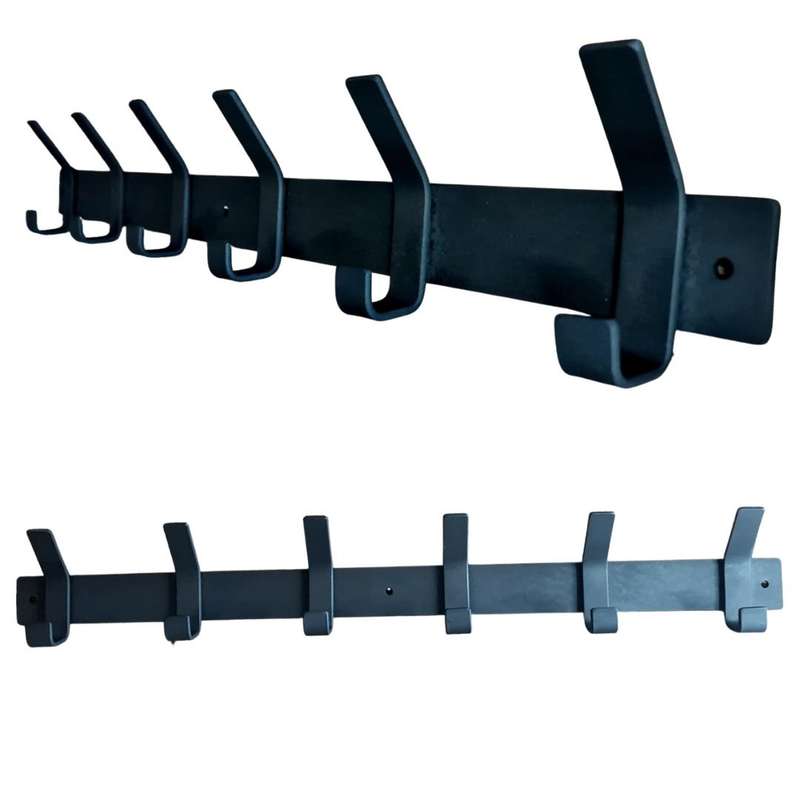 Lifespace 750mm Rustic Industrial Bespoke Utility Hook - 6 hooks