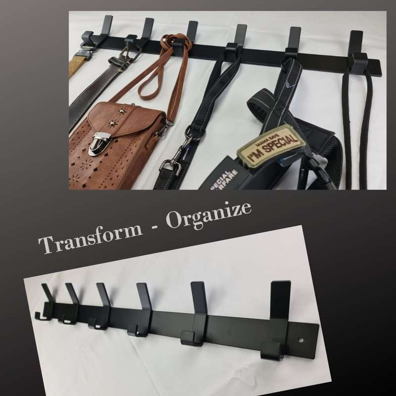 Lifespace 750mm Rustic Industrial Bespoke Utility Hook - 6 hooks