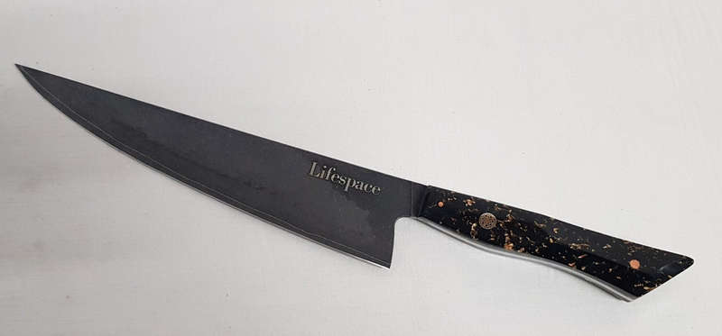 Lifespace 8" Japanese VG10 Cladded Steel Kurouchi Chef Knife with Resin Handle