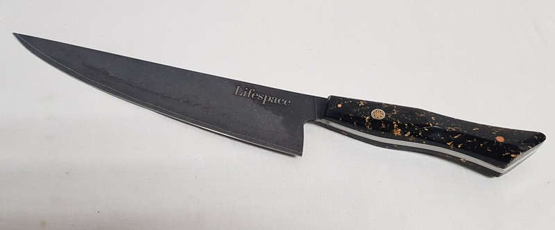 Lifespace 8" Japanese VG10 Cladded Steel Kurouchi Chef Knife with Resin Handle