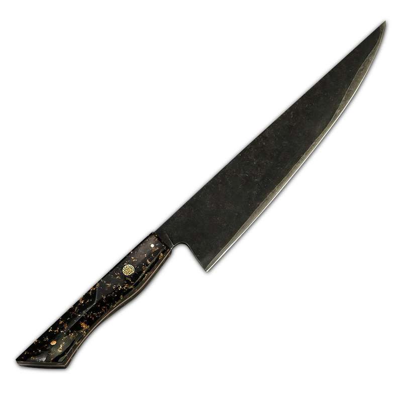 Lifespace 8" Japanese VG10 Cladded Steel Kurouchi Chef Knife with Resin Handle
