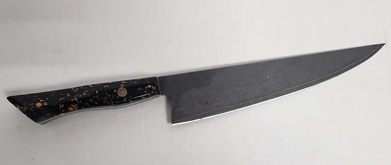 Lifespace 8" Japanese VG10 Cladded Steel Kurouchi Chef Knife with Resin Handle
