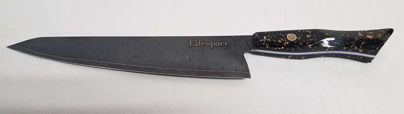 Lifespace 8" Japanese VG10 Cladded Steel Kurouchi Kiristuke Knife with Resin Handle