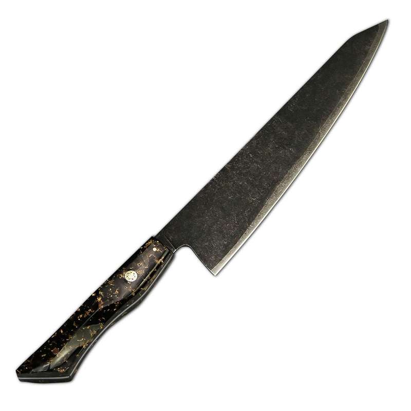 Lifespace 8" Japanese VG10 Cladded Steel Kurouchi Kiristuke Knife with Resin Handle