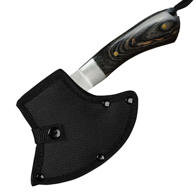 Lifespace 8" Multifunctional Braai Cleaver Axe with Sheath & Rope Lanyard