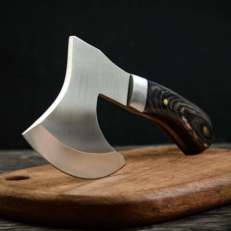 Lifespace 8" Multifunctional Braai Cleaver Axe with Sheath & Rope Lanyard