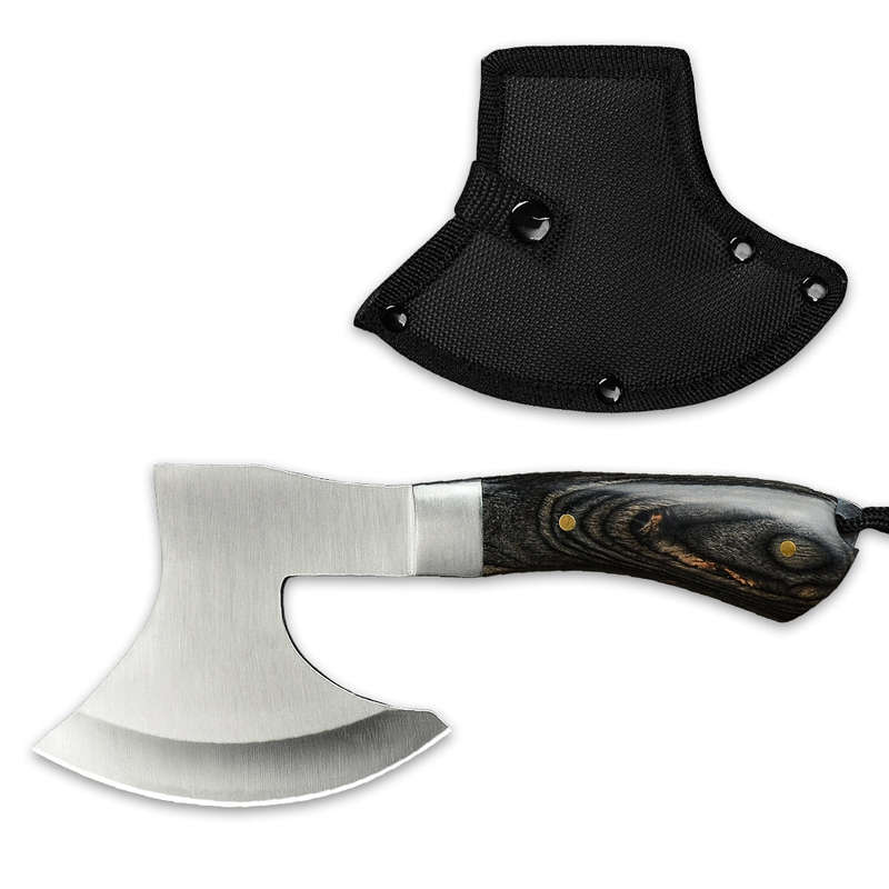 Lifespace 8" Multifunctional Braai Cleaver Axe with Sheath & Rope Lanyard