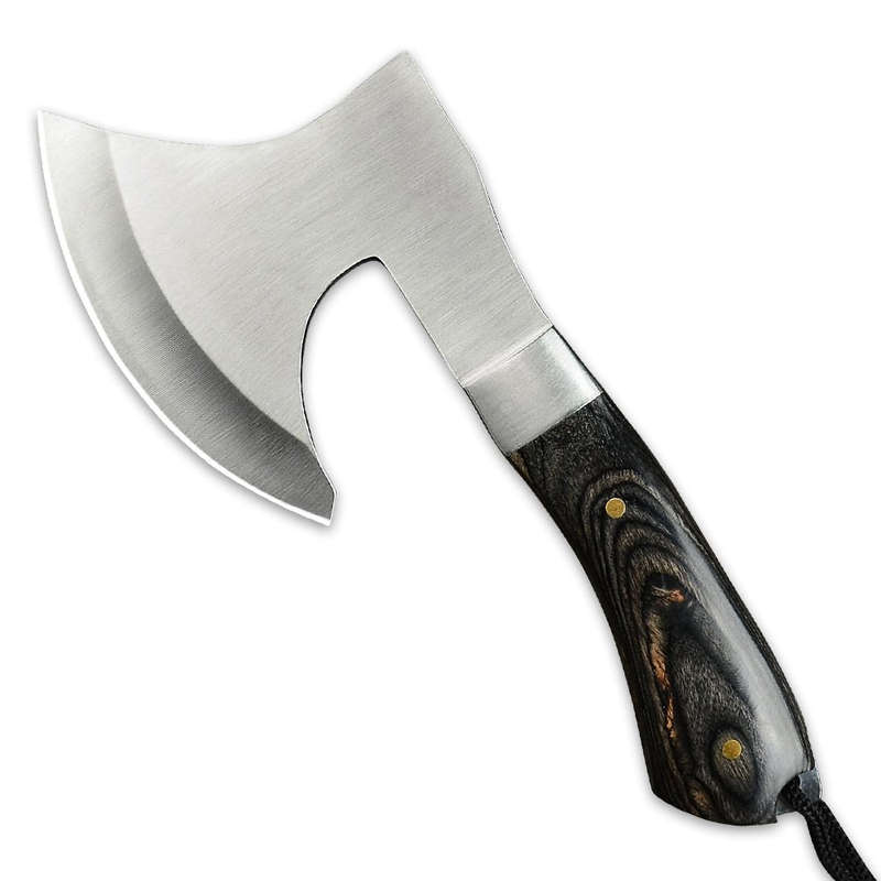 Lifespace 8" Multifunctional Braai Cleaver Axe with Sheath & Rope Lanyard