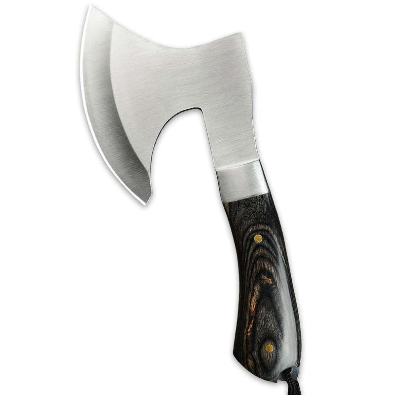 Lifespace 8" Multifunctional Braai Cleaver Axe with Sheath & Rope Lanyard