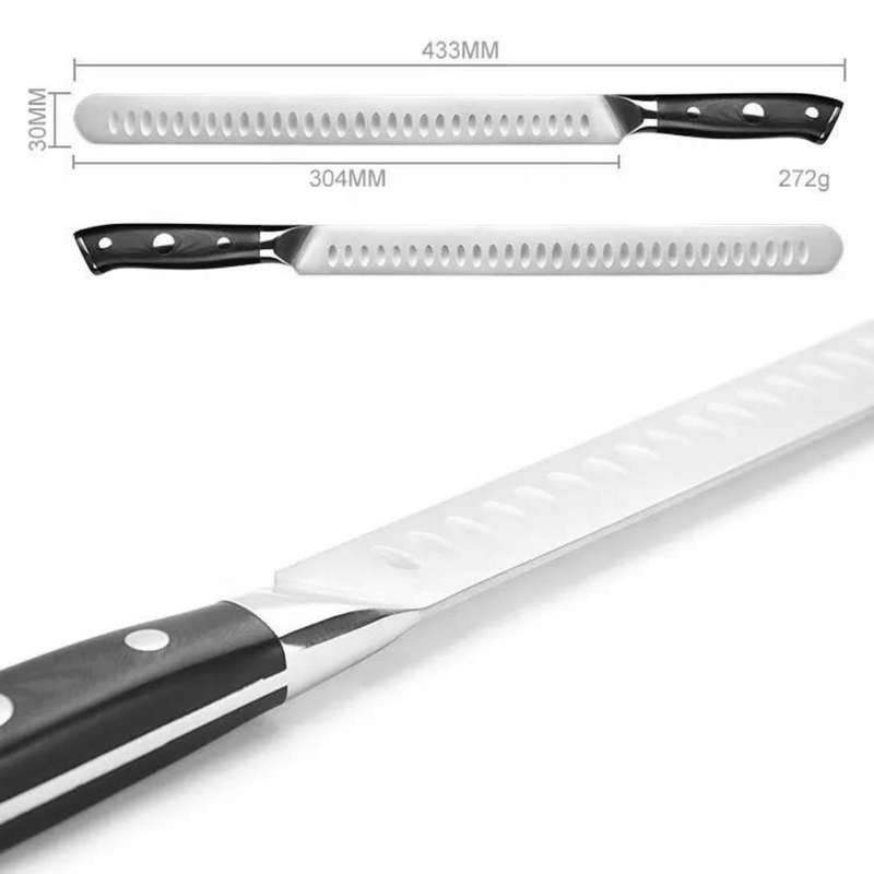 Lifespace BBQ Ham & Brisket Carving Knife - 300mm Stainless Steel Blade