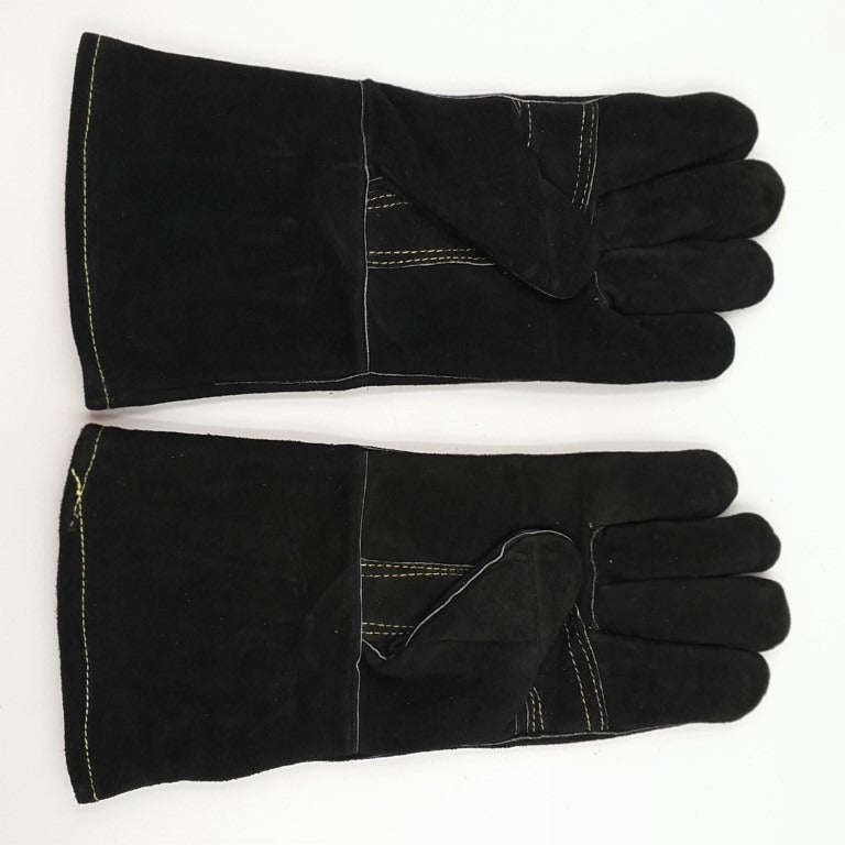 Lifespace Black Leather Braai Gloves - lined for extra comfort. EXCELLENT QUALITY!