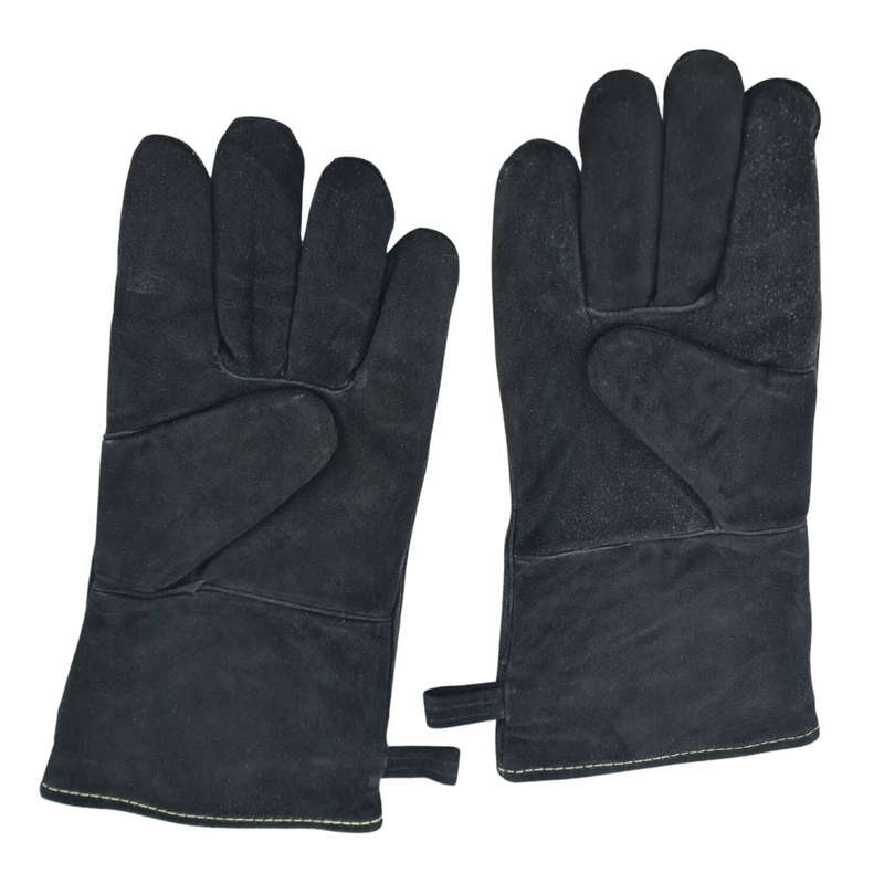 Lifespace Black Leather Braai Gloves - lined for extra comfort. EXCELLENT QUALITY!