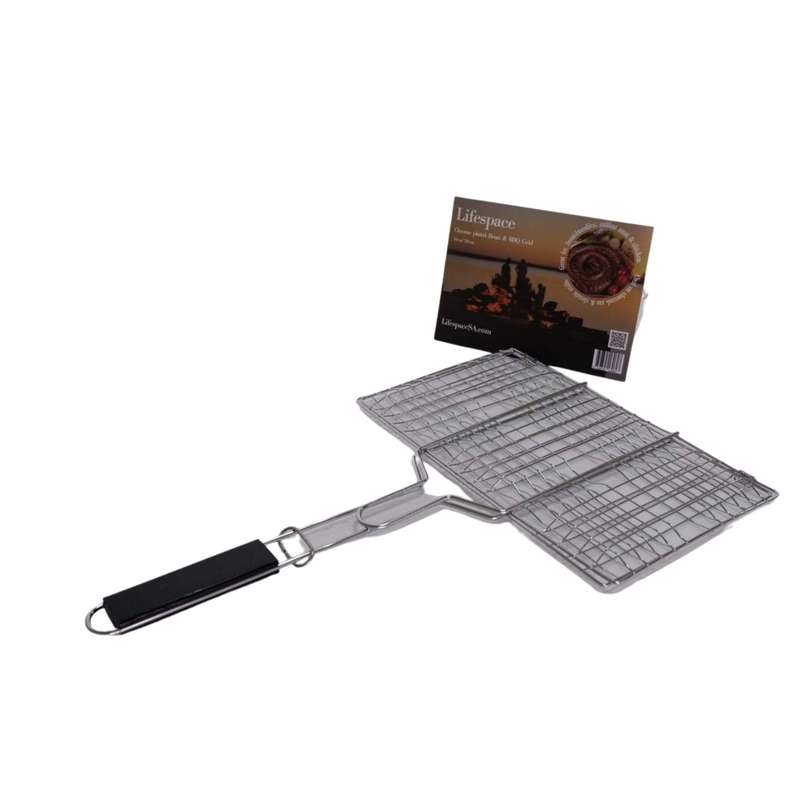 Lifespace Braai Grid Basket - Chrome