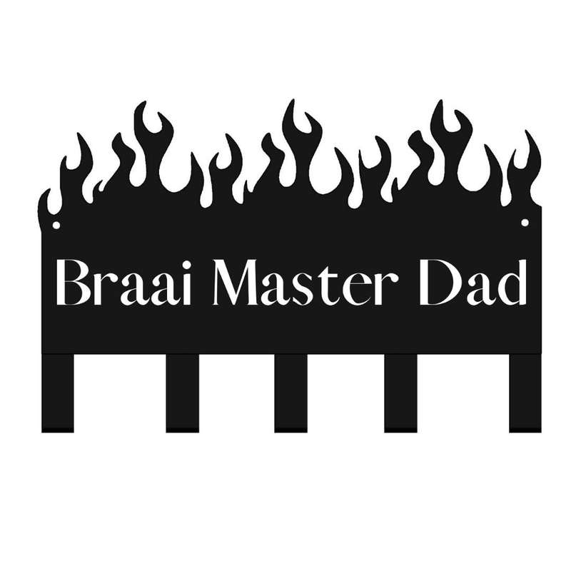 Lifespace "Braai Master Dad" Braai 5 Hook Utility Rack