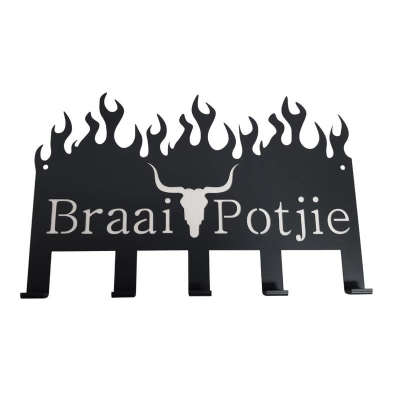 Lifespace "Braai Potjie" Braai 5 Hook Utility Rack