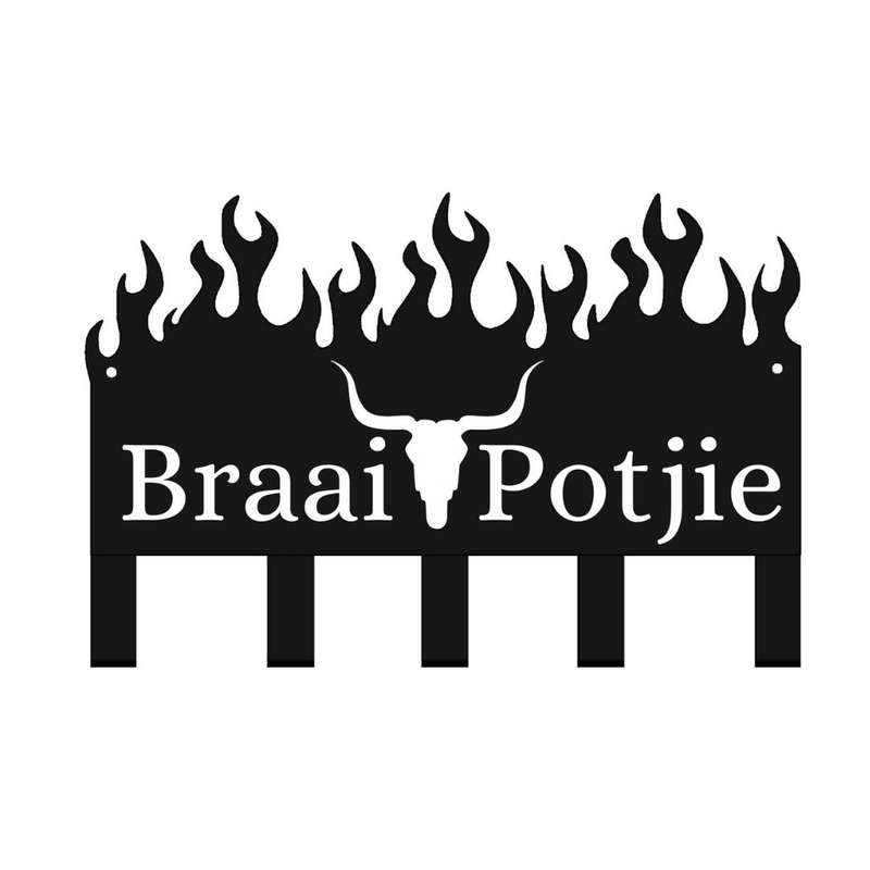 Lifespace "Braai Potjie" Braai 5 Hook Utility Rack