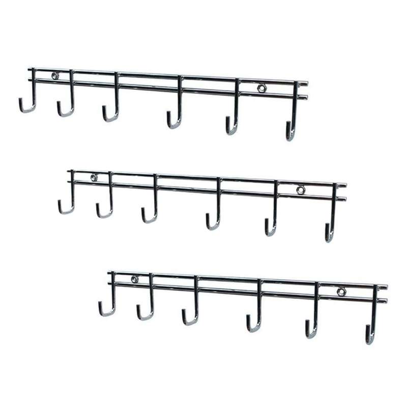 Lifespace Braai Utility Rack - 6 Hooks - Chrome Plated Mild Steel - 3 pack