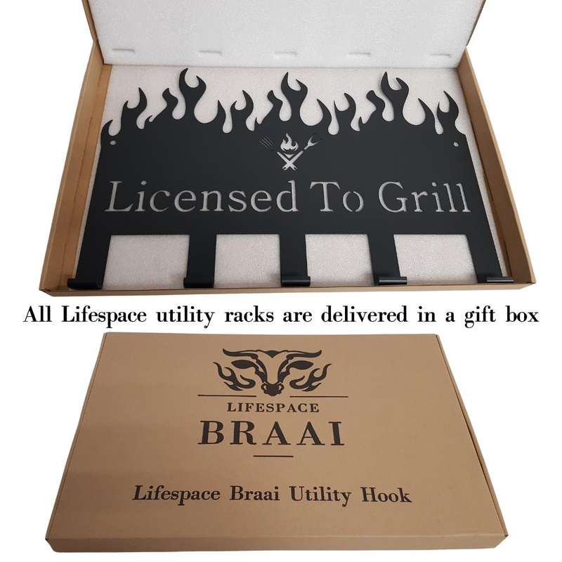 Lifespace "Braai (with cleaver)" Braai 5 Hook Utility Rack