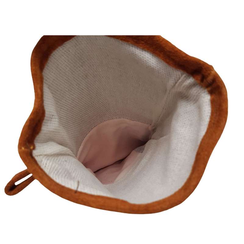 Lifespace Brown Leather Braai Gloves - lined for extra comfort
